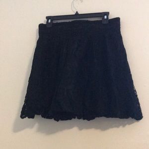 Black Lace Bubble Skirt